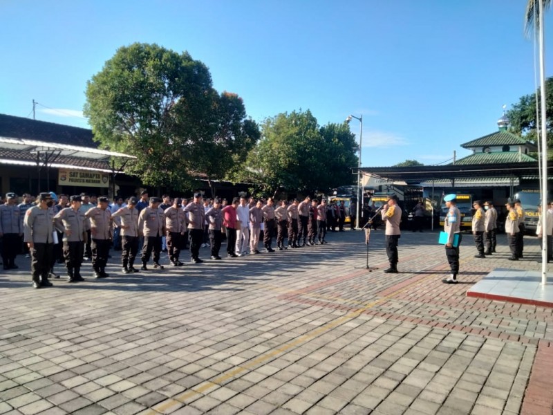 Foto Suasana Khidmat Apel Pagi di Lapangan Mapolresta Mataram pada Selasa (03/09/2024) (Sumber: Humas Polresta Mataram)